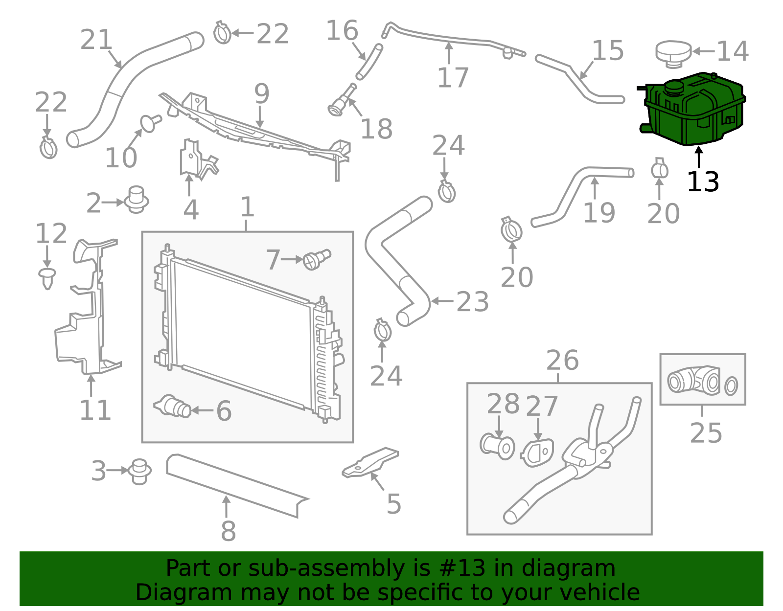 2010-2020 GM Radiator Surge Tank 22950436 | OEM Parts Online