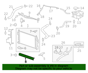 2012-2020 GM Radiator Air Seal 22867535 GM | GMPartsDirect.com