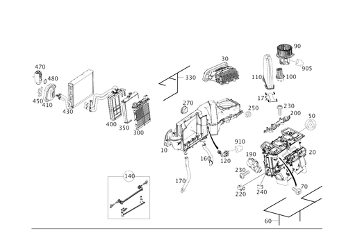 Heating and Air Conditioner Housing with Blower and Wiring Harness for 2006 Mercedes-Benz E350 #0