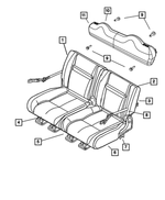 1JP981KAAA - Interior Trim: Rear Seat Back Cover, Right for Mopar Image