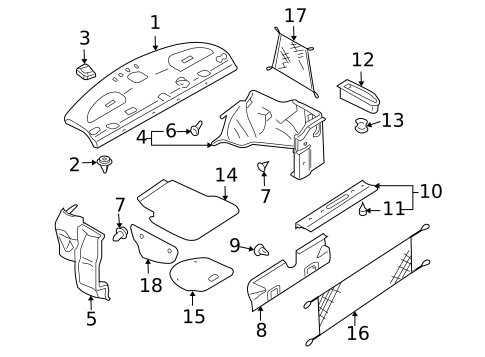 Interior Trim - Rear Body for 2004 Nissan Altima #0