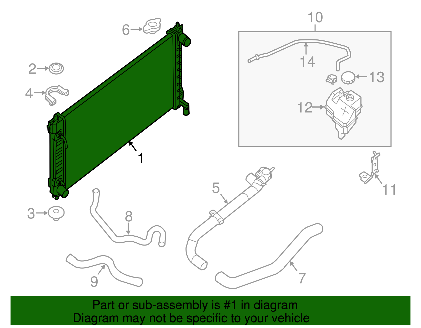 2007-2018 Nissan Altima Radiator Assembly 21410-ZN50B