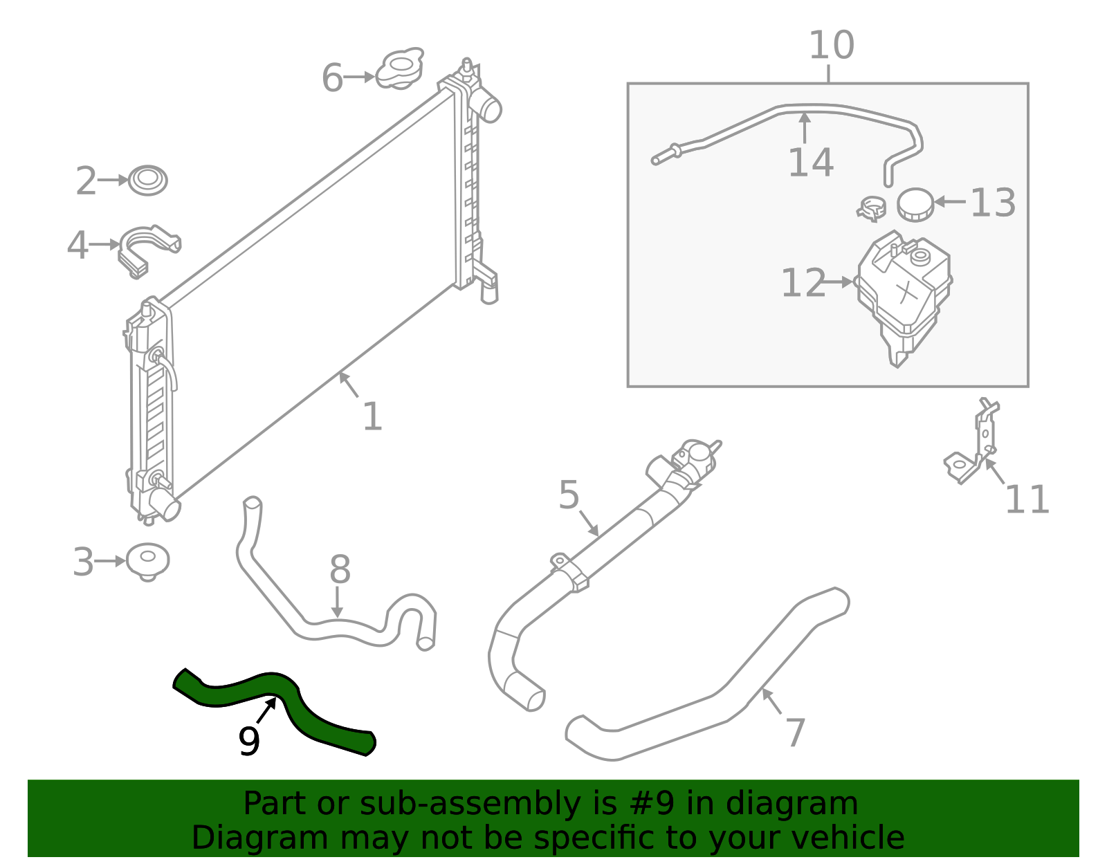 2013-2017 Nissan Altima Automatic Transmission Oil Cooler Hose 21632 ...