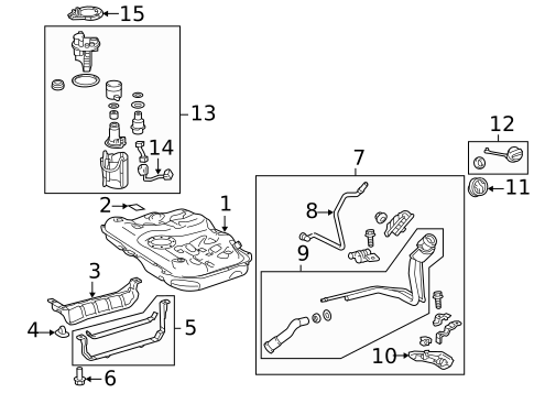 Fuel Storage for 2013 Toyota Camry #0