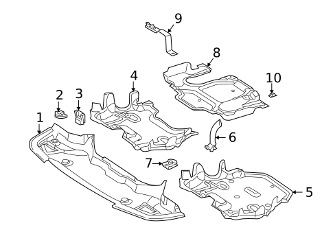 Splash Shields for 2006 Mercedes-Benz CLS55 AMG #0