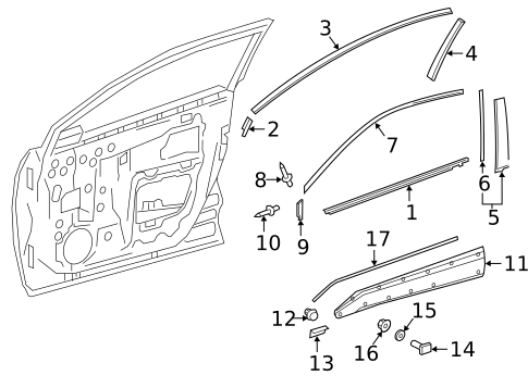 Exterior Trim - Front Door for 2018 Toyota C-HR #0