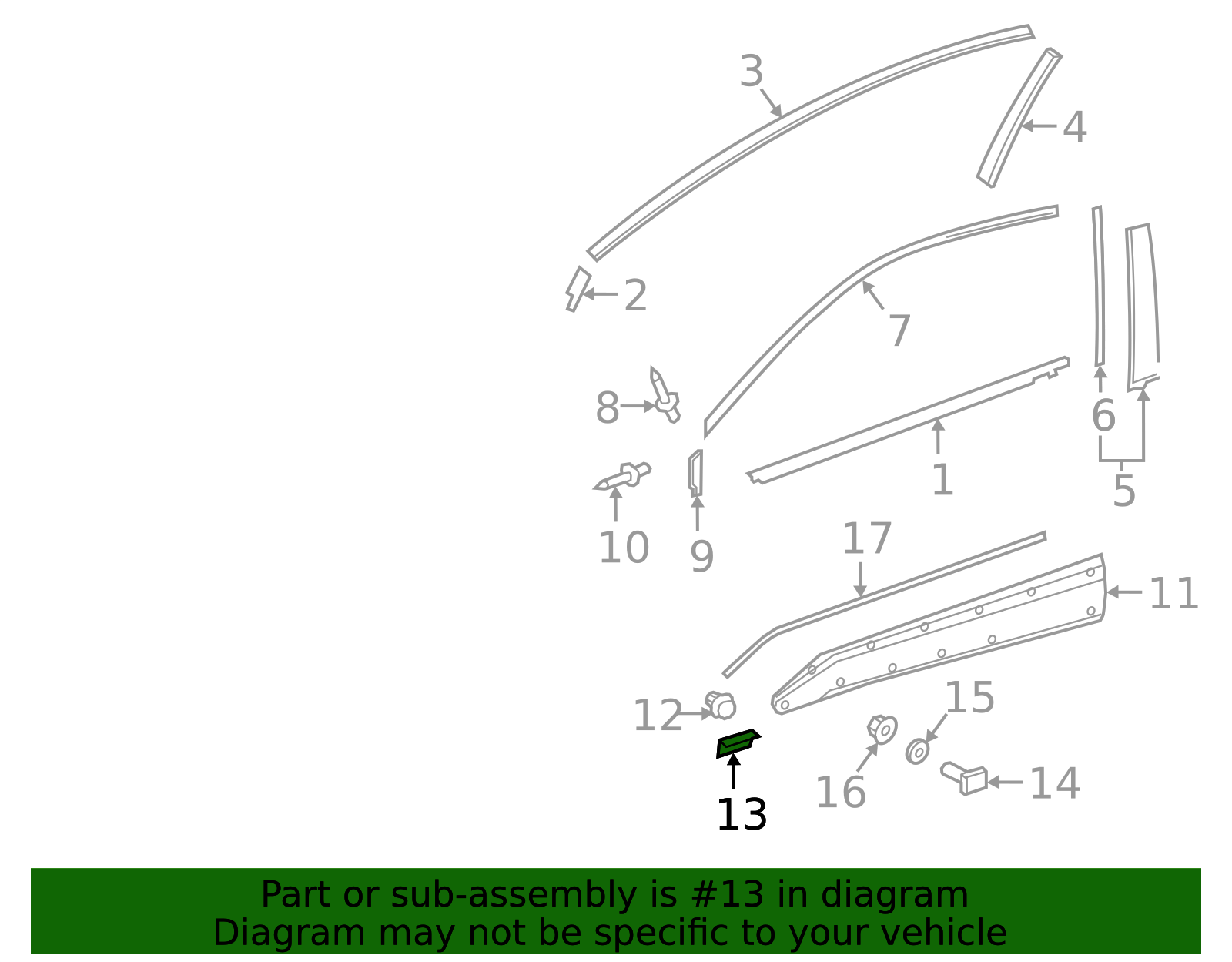 2018-2019 Toyota C-HR Lower Molding Retainer 75392-F4010 | Toyota Parts ...