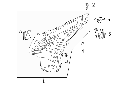 Headlamp Components for 2014 Cadillac ATS #5
