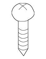 998650516 - Body: Door Trim Panel Retainer Screw for Mazda: 2, 3, 5, 6, CX-3, CX-30, CX-5, CX-50, CX-7, CX-70, CX-9, CX-90, Miata, MPV, MX-30 EV, MX-5 Miata, RX-8 Image