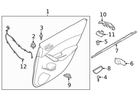 Interior Trim - Rear Door for 2019 Mazda 6 #0