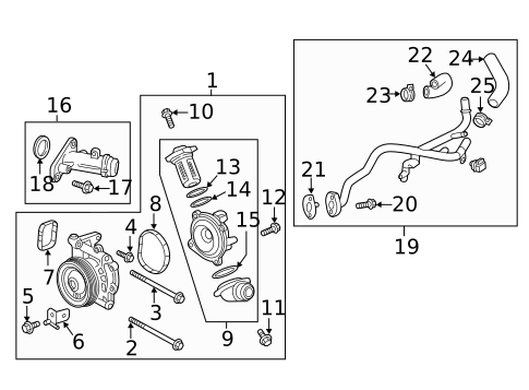 Water Pump for 2019 GMC Terrain #0