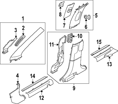 Interior Trim - Pillars for 2025 Genesis GV60 #0