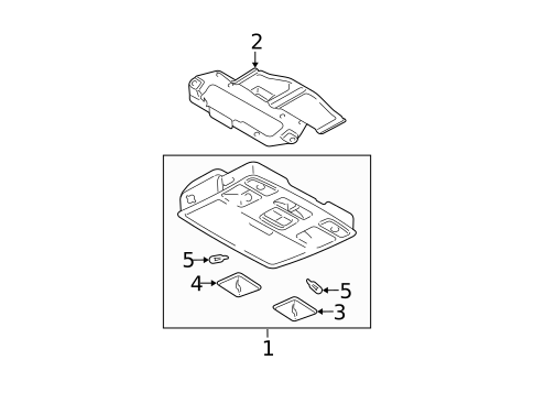 Overhead Console for 2003 Mazda 6 #0