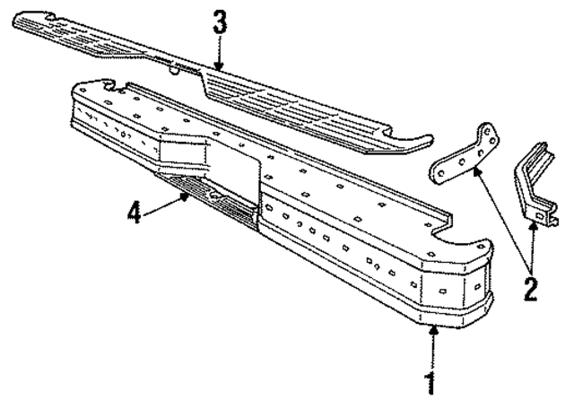 FOTZ17787A - Body: Face Bar Bracket for Ford: Bronco Image