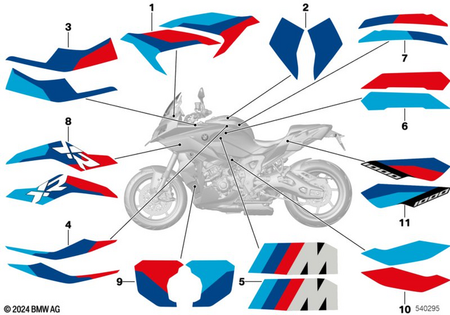 51145A82B38 - Body Equipment: Decor Fairing Top Section, Right -  for BMW-Motorrad Image image