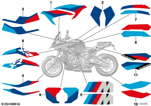Stickers, Labels, Adhesive Film Strips for 2024 BMW-Motorrad M 1000 XR #1