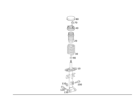 Spring Strut and Spring Strut Mounting Front for 2009 Mercedes-Benz SLK300 #0