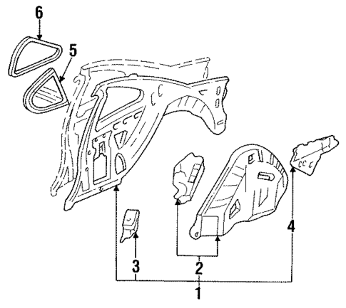 Inner Structure for 1996 Honda Prelude #0