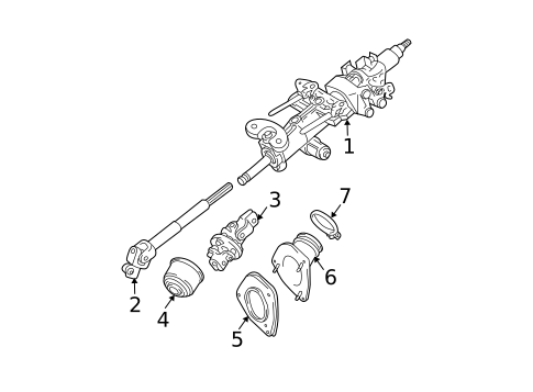 Steering Column Assembly for 2007 Lexus RX350 #1