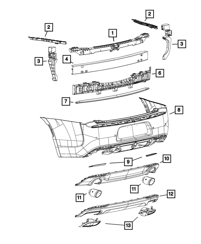 5XV94SZ7AD - Frame, Bumper and Fascia: Fascia Applique for Mopar Image