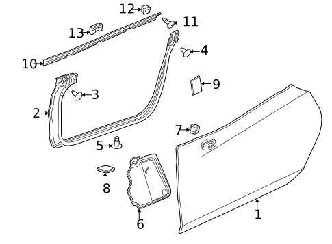 Door & Components for 2014 Chevrolet Corvette #0