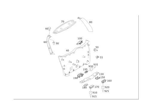 Rear Panel Door Attachment Parts, Rear Panel Door Window for 2010 Mercedes-Benz ML450 #0