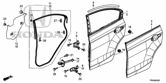 Rear Door Panels for 2012 Honda Civic #0