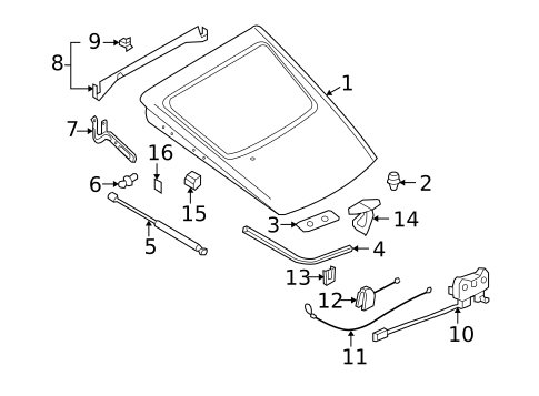 Gate & Hardware for 2010 Porsche Cayman #0