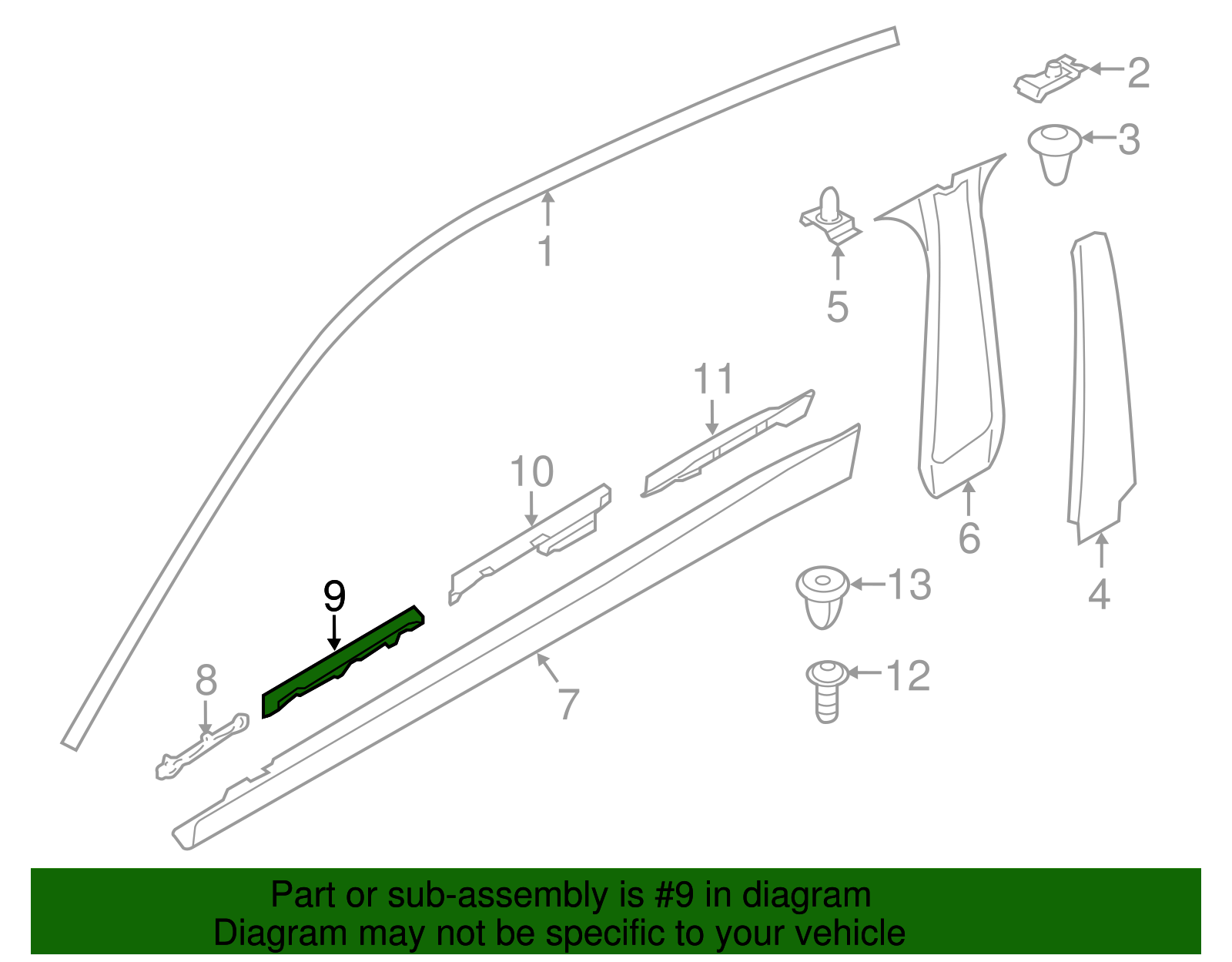 Rocker Molding Support - BMW (51777293739)