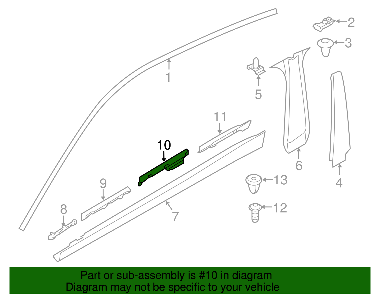 Rocker Molding Support - BMW (51777293741)