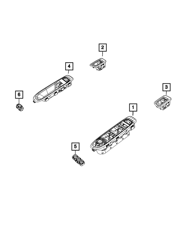 6BZ28LXHAA - Electrical: Front Door Switch And Bezel for Mopar Image