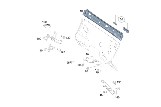 4636701400 - Cowl, Front Panel: Frame Segment for Mercedes-Benz: G500, G550, G580, G63 4x4 Squared AMG, G63 AMG Image image