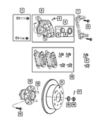 R5191268AB - Brakes: Disc Brake Caliper Assembly, Remanufactured, Right for Chrysler: 200, Sebring | Dodge: Avenger, Caliber | Jeep: Compass, Patriot Image