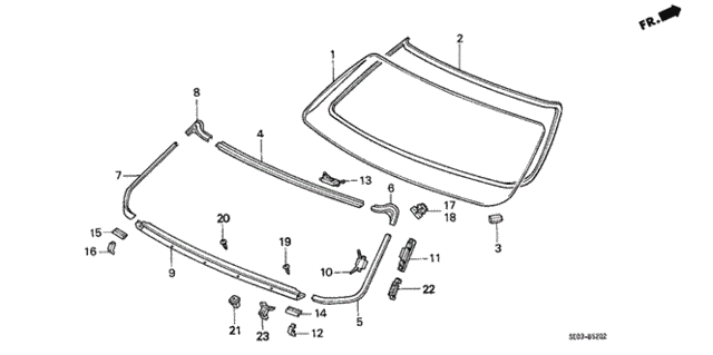 Rear Window (4D) 4DR for 1987 Honda Accord #0