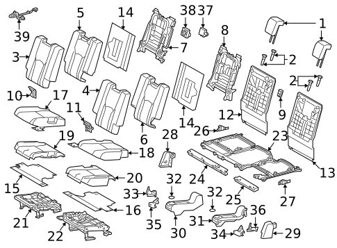Third Row Seats for 2020 Lexus RX350L #0