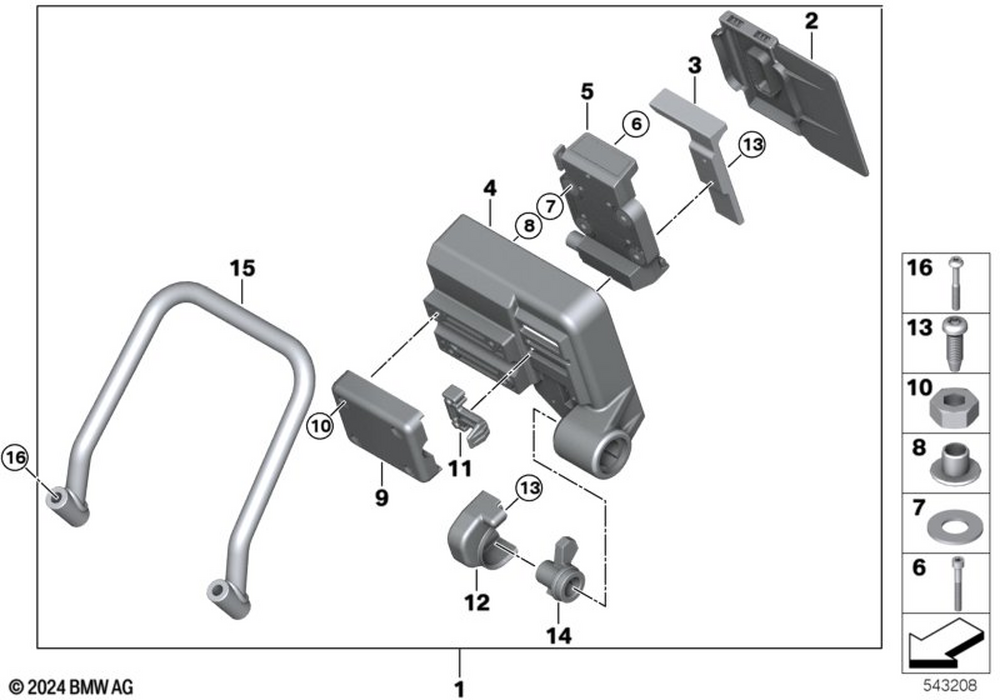 BMW オートバイ パブミラー 65905A6FEE0 - Navigator holder 2022-2026 BMW-Motorrad | BMW