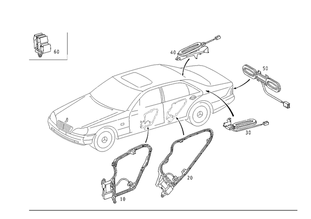 2208200175 - Electrical System: Antenna for Mercedes-Benz Image image