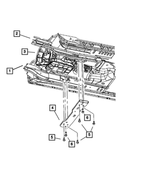 52129090AC - Engine Mounting: Transmission Crossmember for Mopar Image