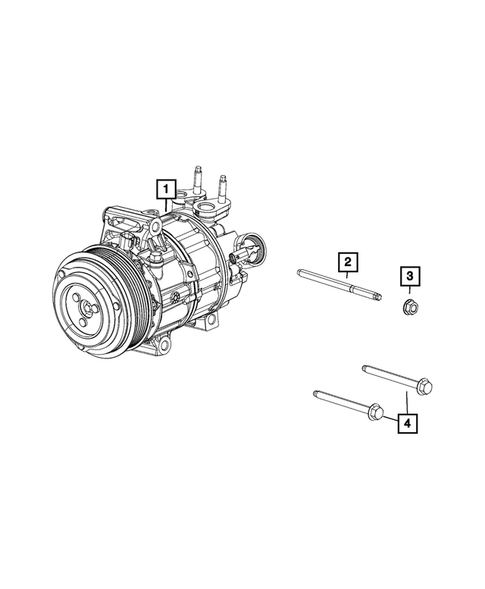 Air Conditioner Compressor and Mounting for 2024 Jeep Wrangler #1