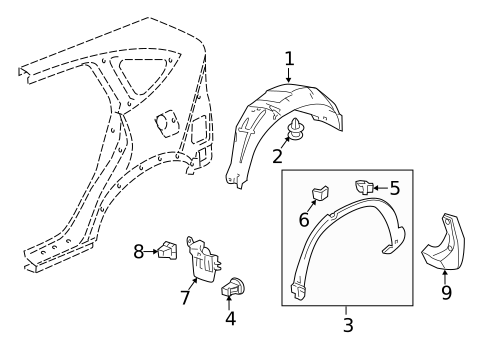 Exterior Trim - Quarter Panel for 2015 Honda CR-V #0