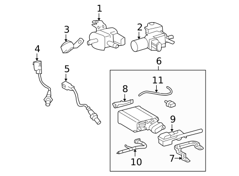 Emission Components for 2010 Toyota Sequoia #0