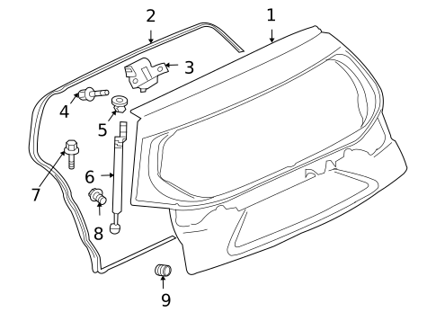 Lift Gate for 2007 Mitsubishi Outlander #0