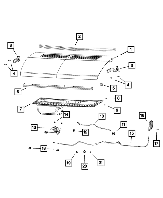 68095735AA - Body Sheet Metal Except Doors: Hood Hinge, Left for Mopar Image