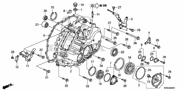 AT Transmission Case (V6) (2) for 2015 Honda Crosstour #0