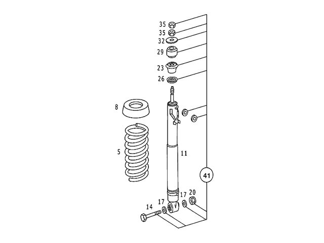 1243202713 - : Shock Absorber for Mercedes-Benz Image