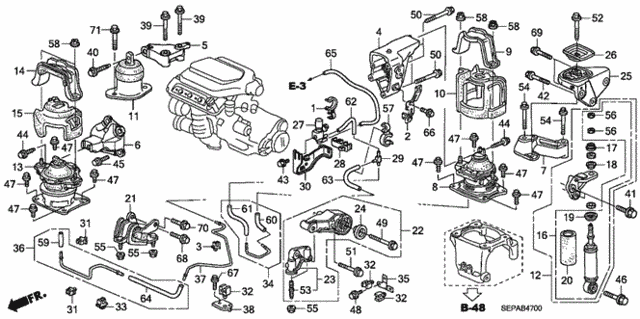 Engine Mounts (MT) for 2008 Acura TL #0