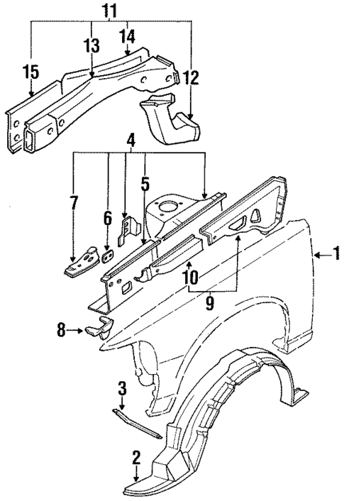 Fender & Components for 1990 Nissan Maxima #0