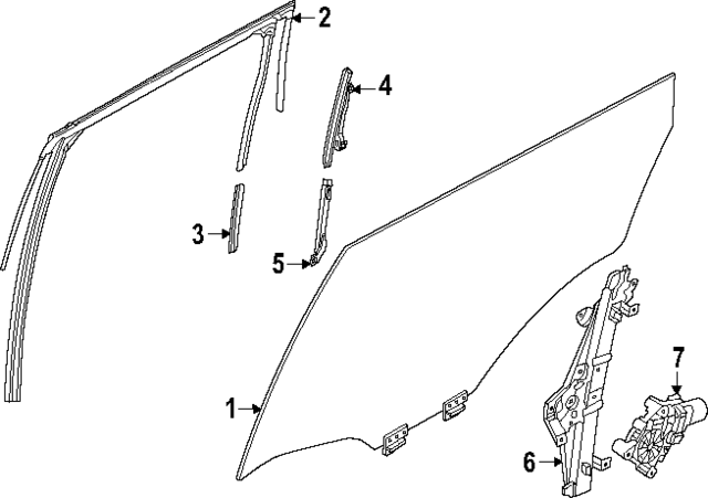 823007KA0A - Body: Door Glass for INFINITI: QX80 Image