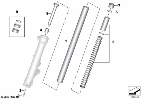 Telescopic Forks, Telelever for 2024 BMW-Motorrad R nineT Urban G/S #1