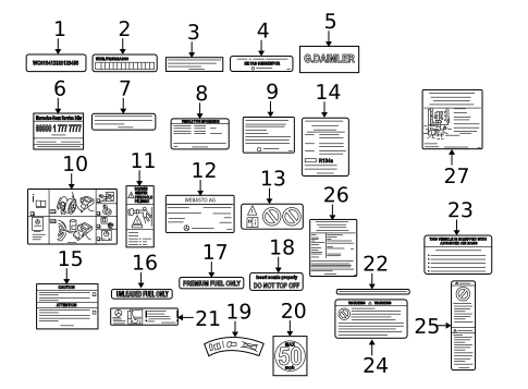 Labels for 2007 Mercedes-Benz R 63 AMG&reg; #0